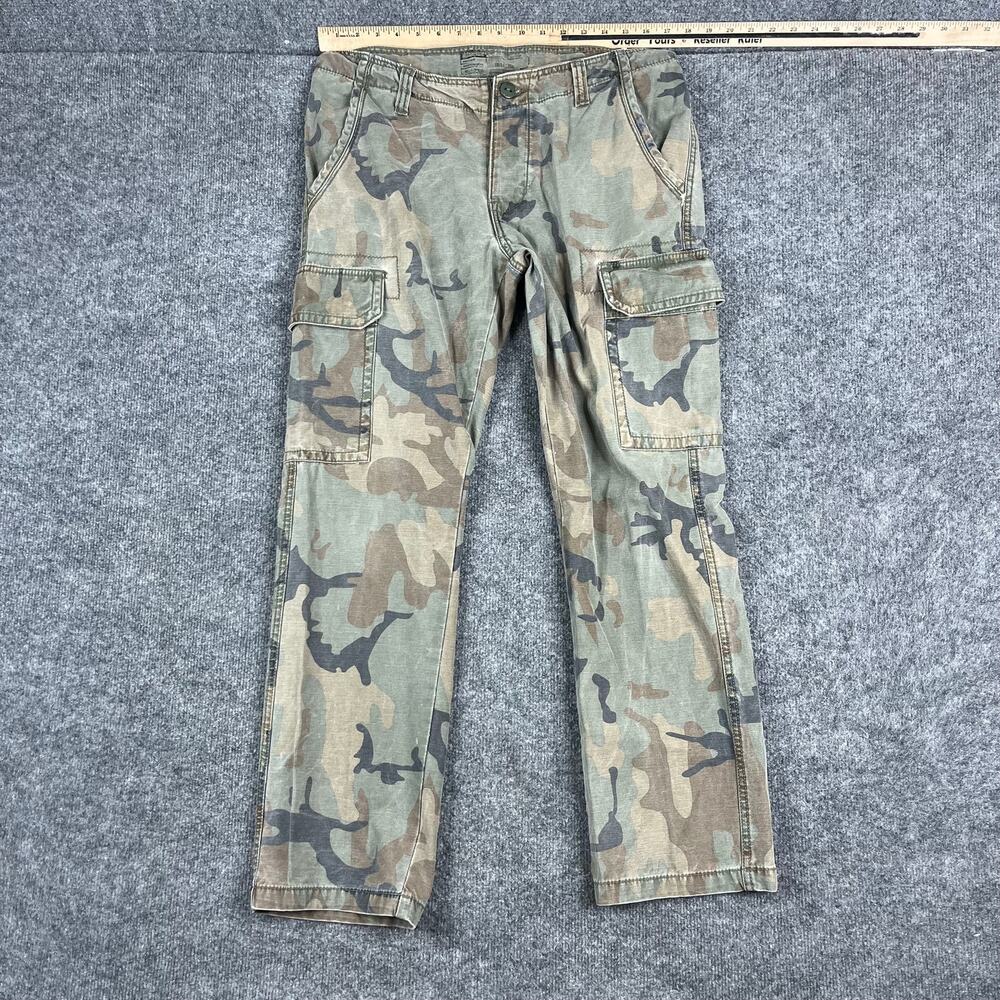 Machine Cargo Pants Mens Size 32 Camo Military Utility Streetwear Cotton